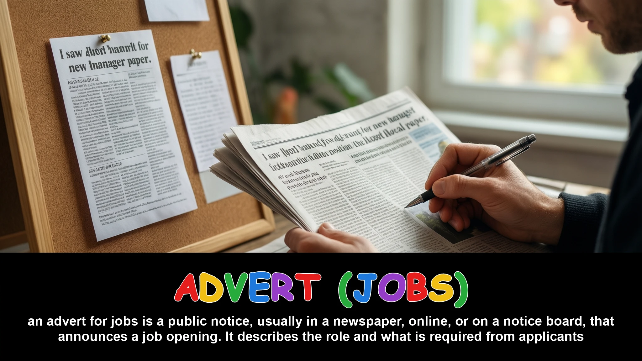 English Illustration for advert (jobs)